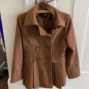 Brown peacoat